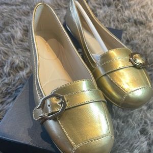 Cole Haan Gold Flats